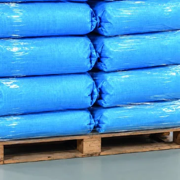 Sacchi su un pallet filmato